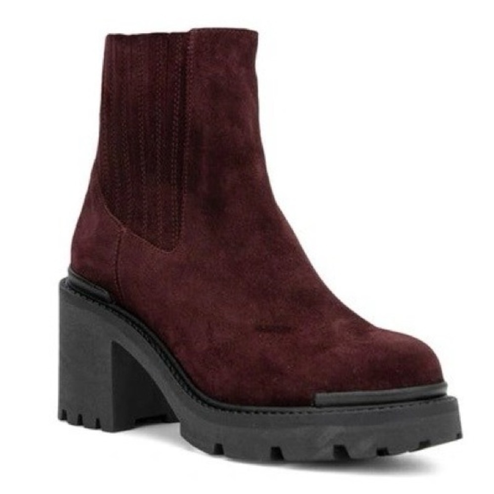 NEW Aquatalia Suede Chelsea Boot in Oxblood at Nordstrom 8.5 booties